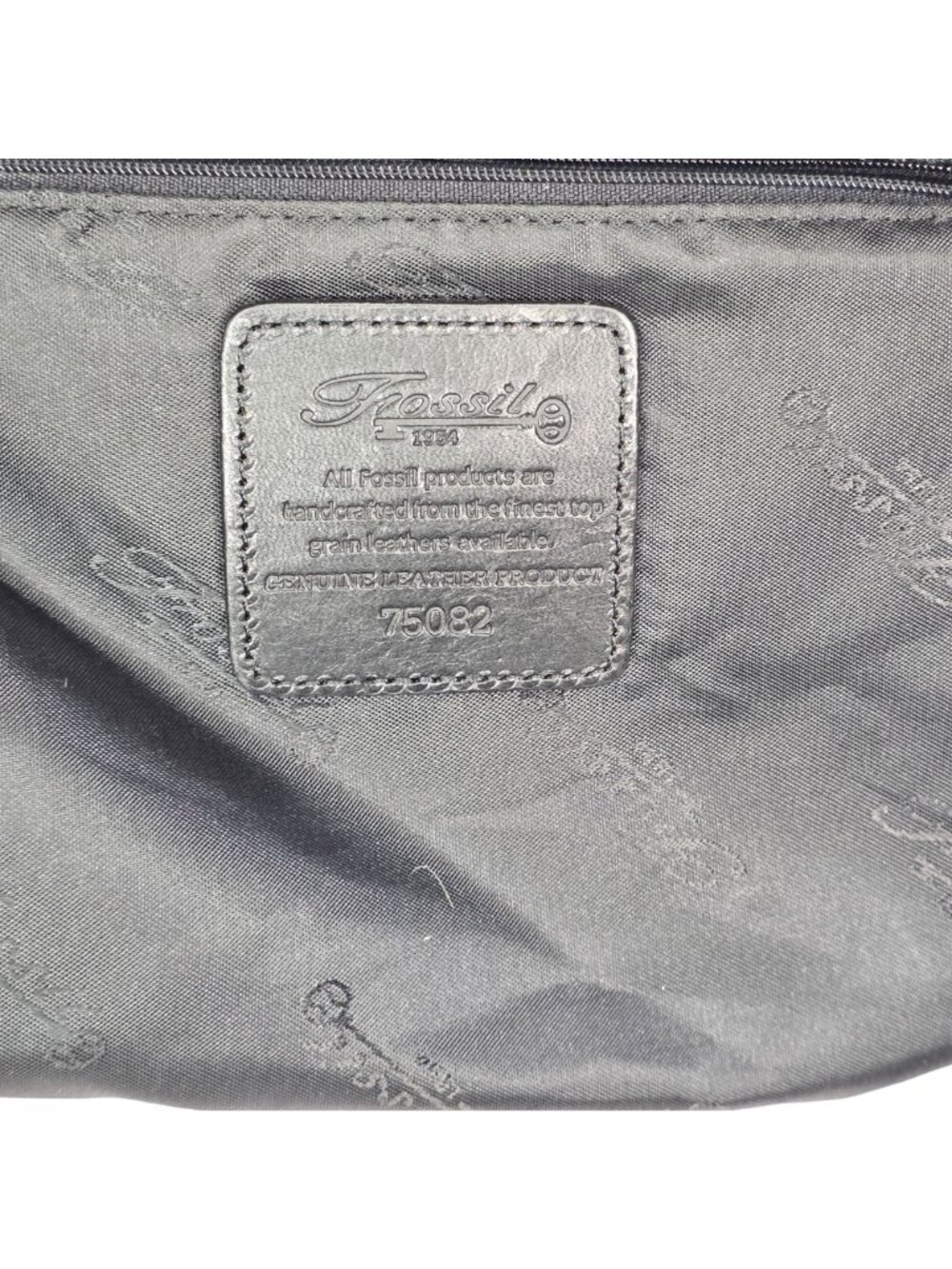 Vintage Fossil Crossbody Purse Womens Side Bag Satchel Black Pebbled Leather - Picture 3 of 12